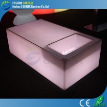 Battery KTV Nightclub Bar Furniture Illuminated Plastic LED Pub Table