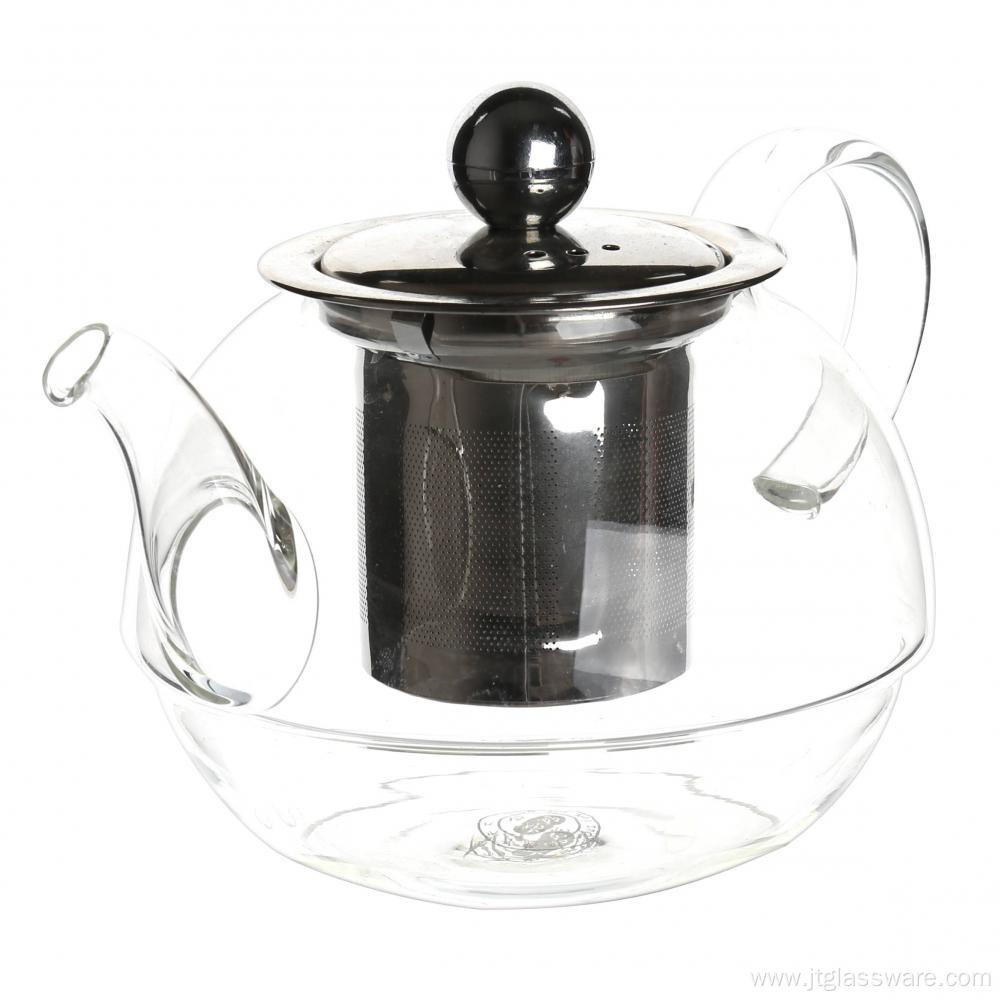 600ml Handmade Glass Teapot With Stainless Steel Infuser