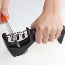 Professional 3-Stage Knife Sharpener: Grind and Sharpen Knives with Whetstone