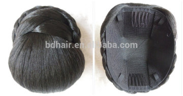 Black Synthetic Fake Hair Bun Hairpieces In Hair Extension