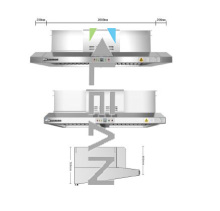 Electric Kitchen Air Filter Exhaust Hood