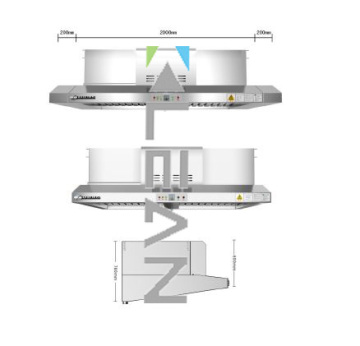 Electric Kitchen Air Filter Exhaust Hood