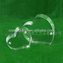 romantic heart shape photo frame display, crystal acrylic led photo frame display