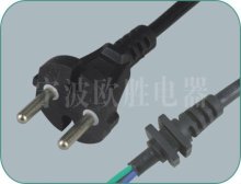 250V 2 PIN EUROPEAN POWER SUPPLY CORD
