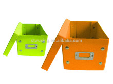 colorful cardboard folding box with catalogue holder
