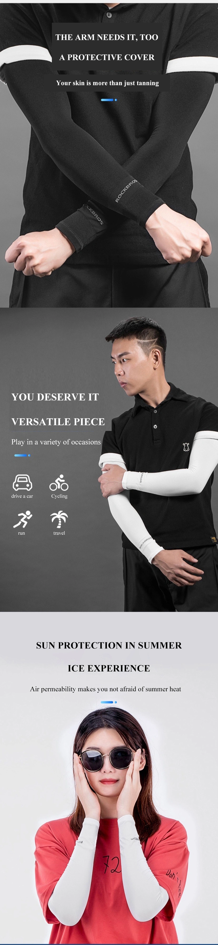 Summer Men and Women Anti-Ultraviolet Riding Outdoor Cool Arm Guard Sleeves Ice Silk Sunscreen Sleeves
