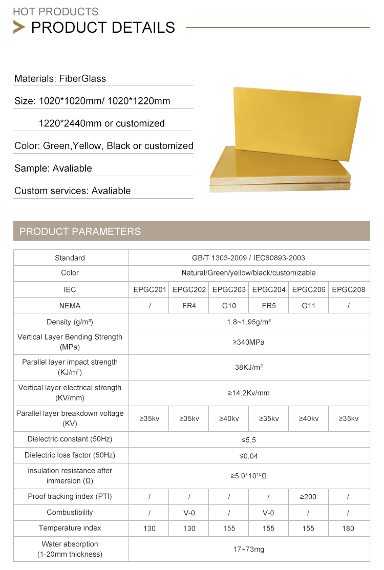 Electronic Component Laminates Glass Plate High Mechanical Strength G11 Epoxy Sheet