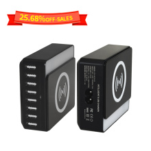 Multi Port USB zaryadlovchi Smart Qi simsiz zaryadlovchi