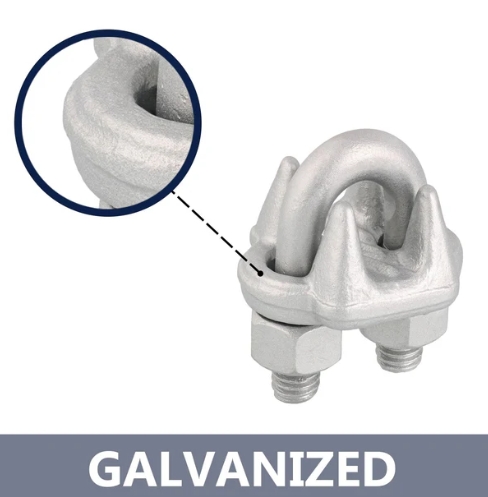 DIN 1142 drótkötél kapcsok horganyzott M12