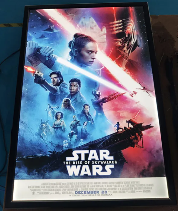LED Movie Poster Advertisement Light Box Snap Frame Display Lamp