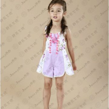infant girl purple floral boho romper jumpsuit