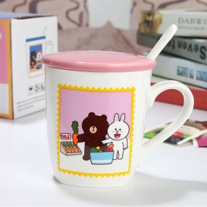 Tasses de lait en céramique mignon créative pour le petit déjeuner