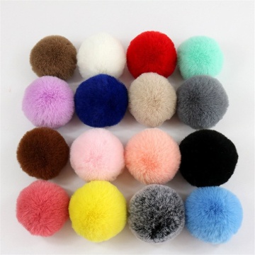 factory wholesale faux rex rabbit fur pompom ball faux rex pom poms