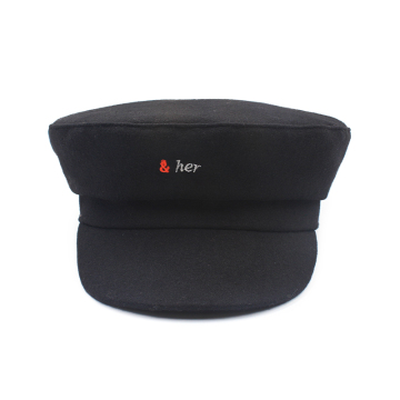 Customed Embroidery Word Polyester Captain Sailor Hat