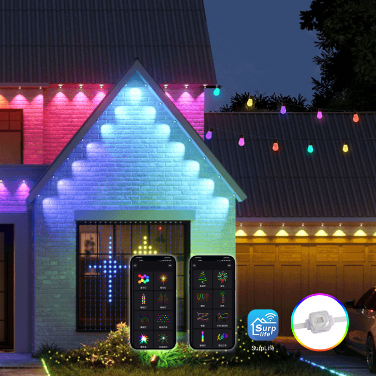 outdoor decorations  christmas lights pixel IP67 dmx512  waterproof 24v led eave light