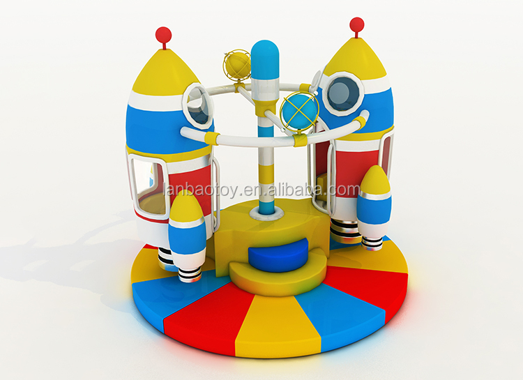 Commercial kids amusement toy indoor baby playground equipment electric rotating rocket turntable