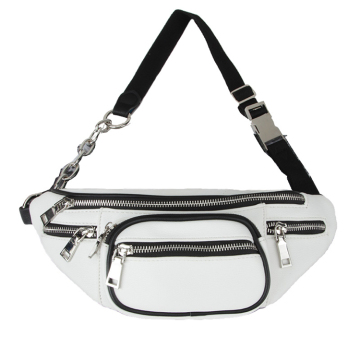 Women Travel White Leather Fanny Packs Belt Bags