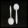 2.3 g Food Grade Hygienic Disposable White Plastic PP Fork Spoon Knife Cutlery set for dinnerware