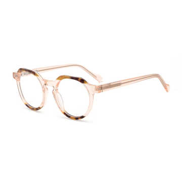 Round Shape Pink Color Cool Colors Nice Looking Acetate Glasses