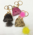 Mink nhỏ lông bóng Keychains cho dây đeo túi xách phụ nữ