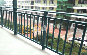 Wrought iron window guardrails, air-conditioning railings