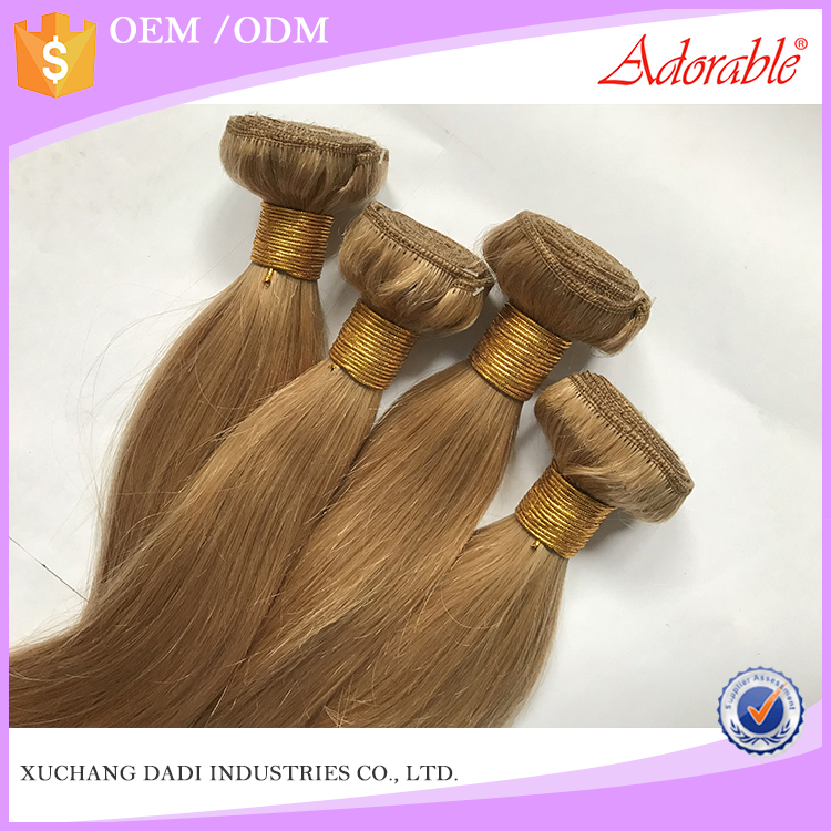 Hot selling human hair straight silk weave 24inch extensions