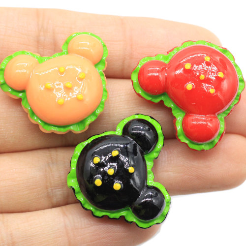 Animal artificiel tête de souris résine perles Simulation alimentaire dos plat Cabochon maison ornement bricolage tête accessoire Slime remplissage