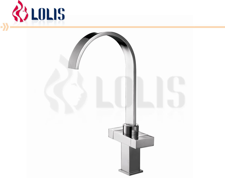 China supplier square double lever kitchen faucet mixer tap