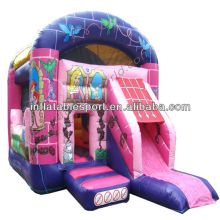 commercial inflatable princess castle with slide