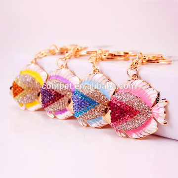 Produce pendant jewelry cute color tropical fish keychain