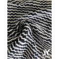Toptan siyah beyaz dalga polyester pamuklu kazak kumaşları