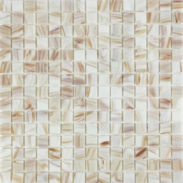 Gold line Lotus color elegant molten glass mosaic