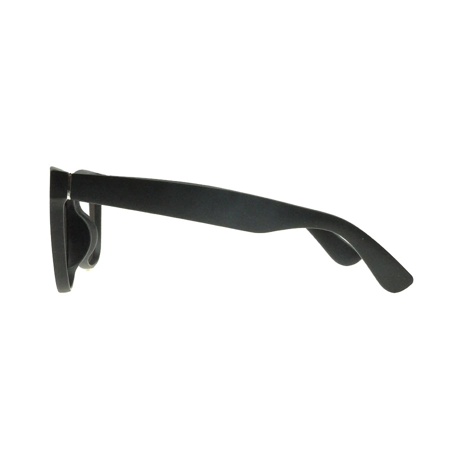 Blue Mirror Black Frame Plastic Sunglass