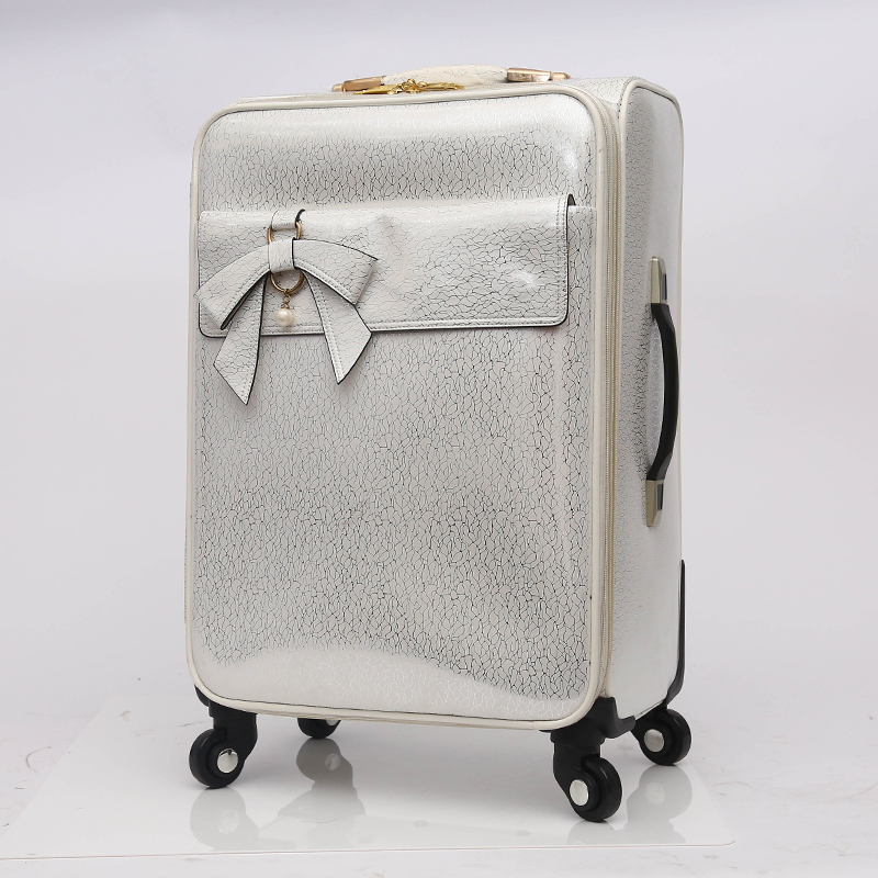 Travel trolley luggage PU leather