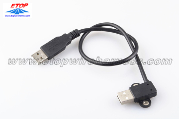 USB cable with lockhole