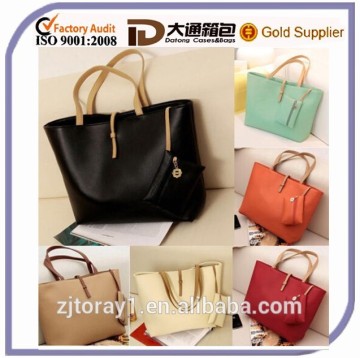 Fashion lady tote leather handbag