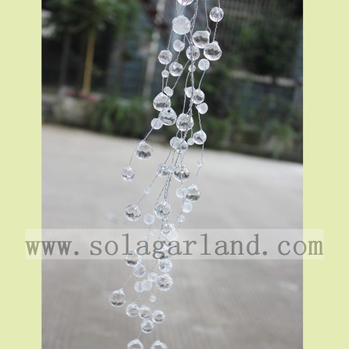 Branches d&#39;arbres perlées élégantes en cristal acrylique