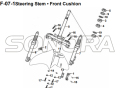 F-07 Cuscinetto anteriore dello stelo sterzo per XS175T SYMPHONY ST 200i Parte di ricambio Superiore