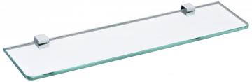 Single glass shelf with clear temper glass