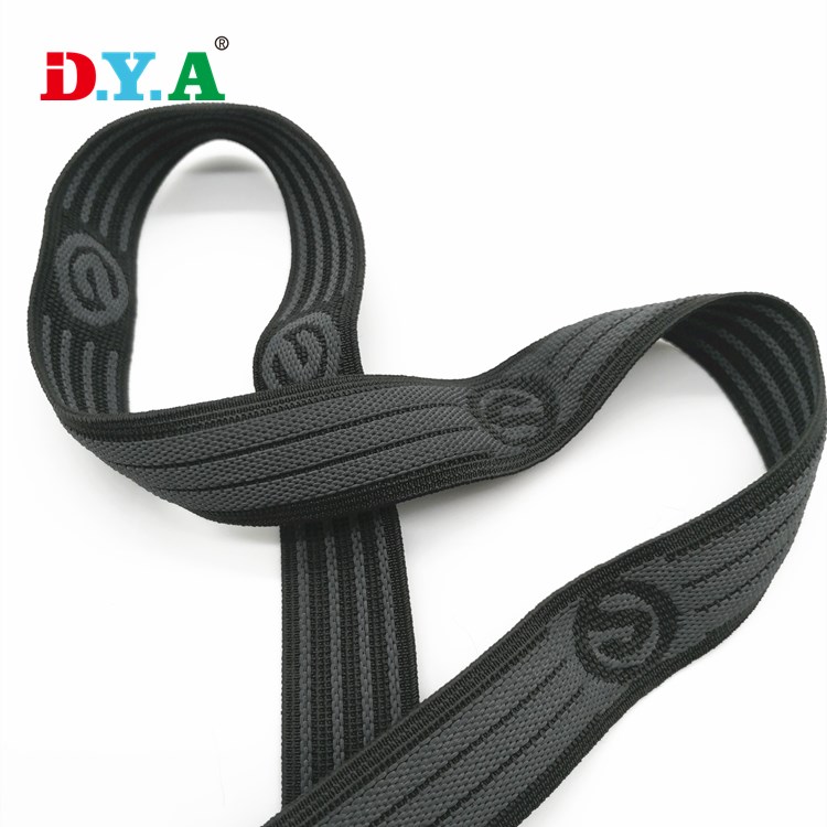 Customized Non-slip Jacquard Embossed Gripper Elastic For Cycling
