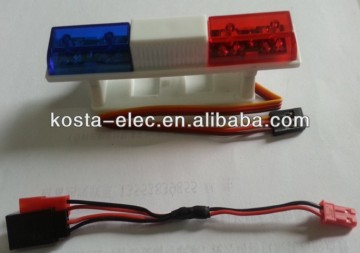 Police Car LED Lighting System Squared Style blue and red