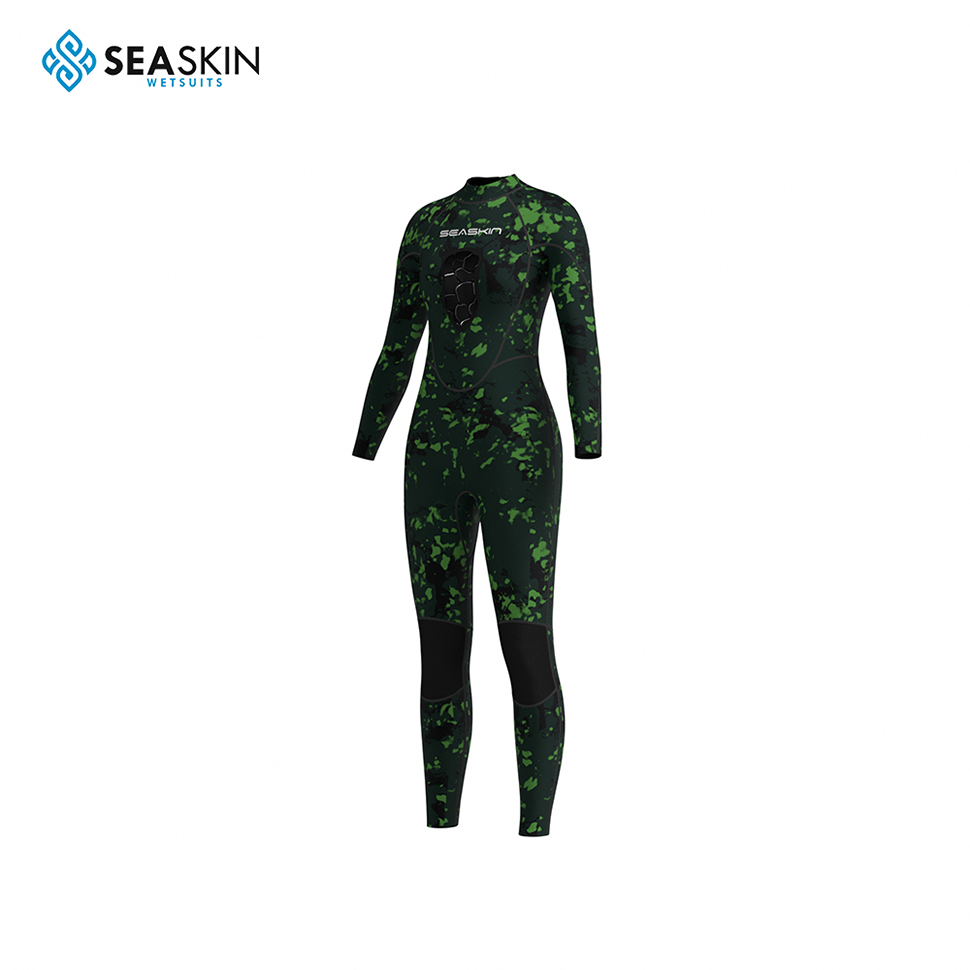 Seaskin 2mm Professional Women Back Zip Diving Custom Print Wetsuit