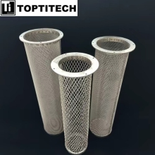 Precision-layered titanium basket for copper sulfate ore filtration