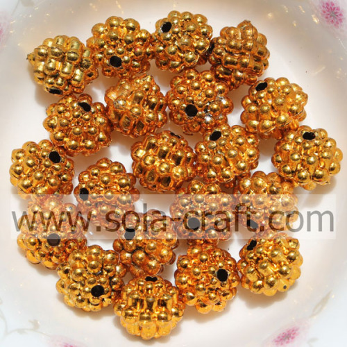 Perles de placage électriques acryliques brillantes pour la couleur orange de bracelet