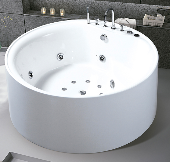 Corner Round Dimensions Whirlpool Massage Bathtub