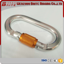 Aluminum snap hook climbing carabiner 24KN & climbing hook hardware rigging