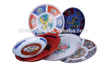 Custom decal enamel printing metal enamel dish plate