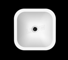 Under counter solid surface wash basins -matte white-405x405x124mm-square