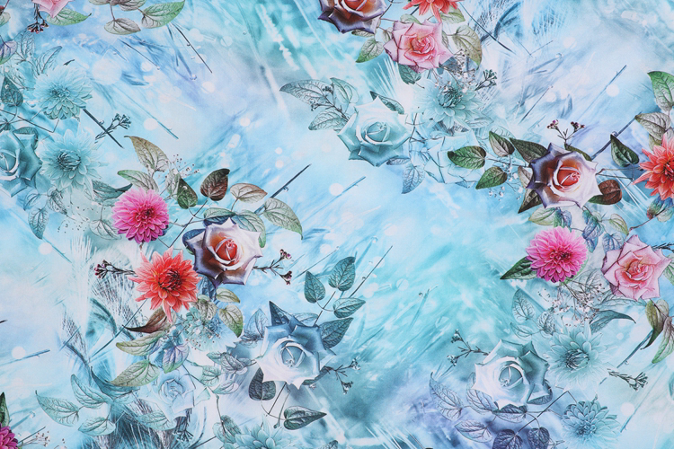 Custom pattern dyed poplin 100% viscose rayon digital print Floral printed fabric