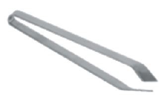 Fish-bone tweezers, deluxe, s/s